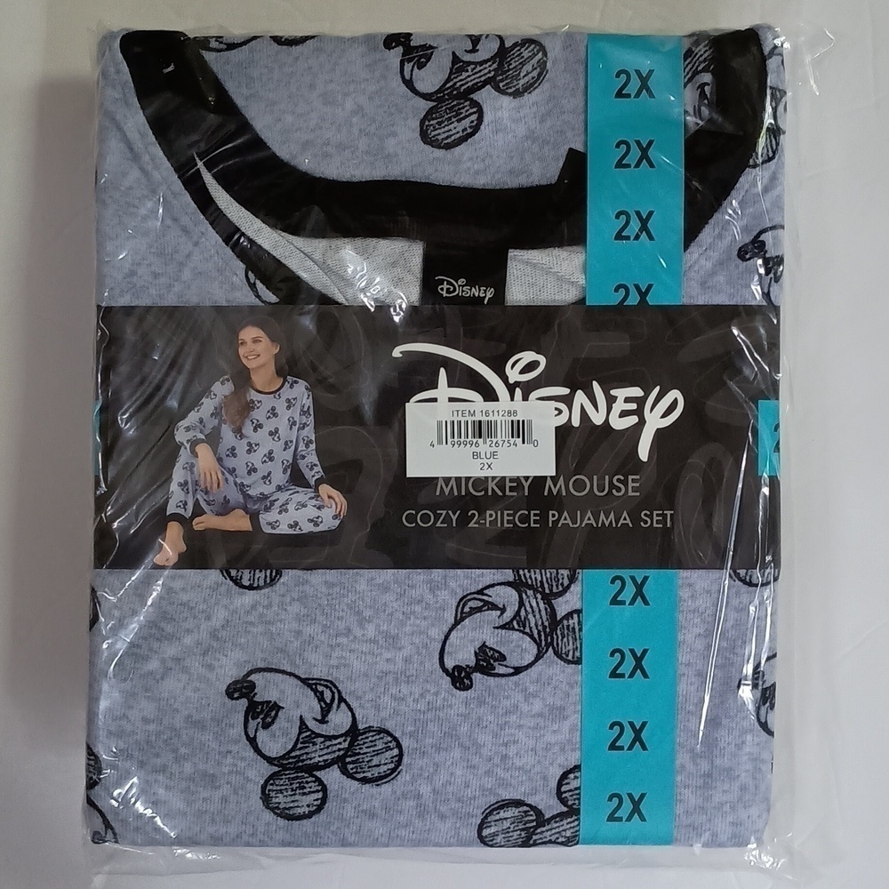 Disney Mickey Mouse Lounge Set Womens Size 2X Soft Pajama Travel Set Cute - Picture 6 of 7